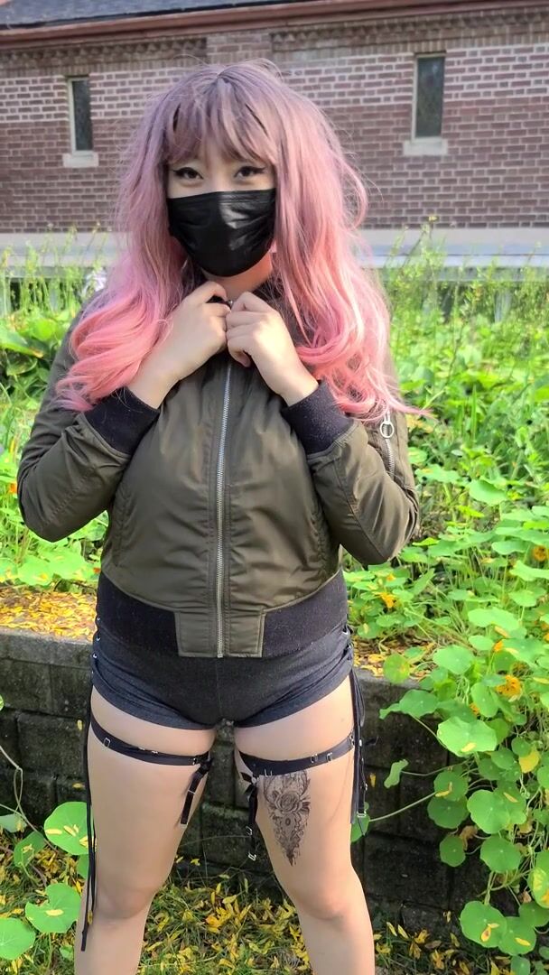 Just a slutty Chinese teen showing off her body