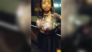 Asian going to the hotel bar for some teasing fun