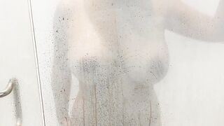 Busty Asian Showering