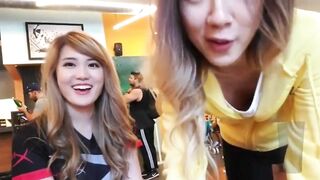 Plushy quickly cover Fuslie's cleavage