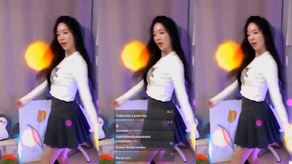 Tyongeee lifting her skirt while dancing