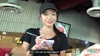 Asian Girls with White Cocks: Vina Learns She's on the Secret Menu #2