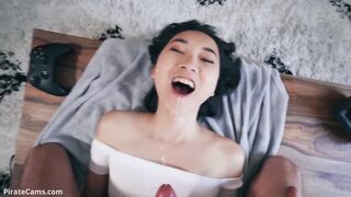 Asian Girls with White Cocks: She loves his cum #3