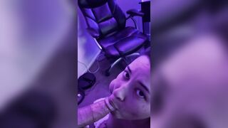 Asian Blowjobs: Gags herself on it ♥️♥️ #3