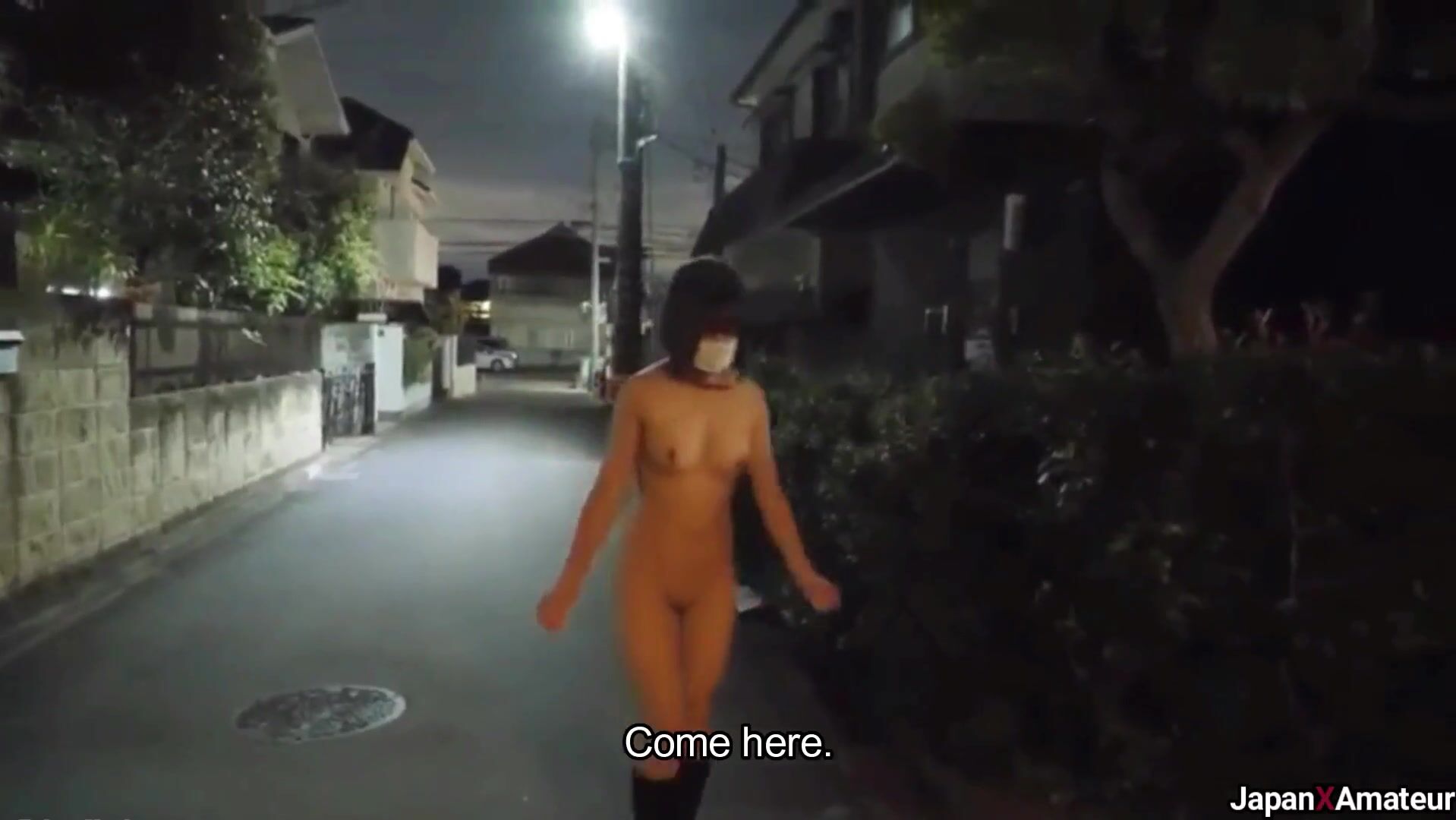 Amateur Japanese Girl Walking Around Naked Outdoors Before Getting Fucked