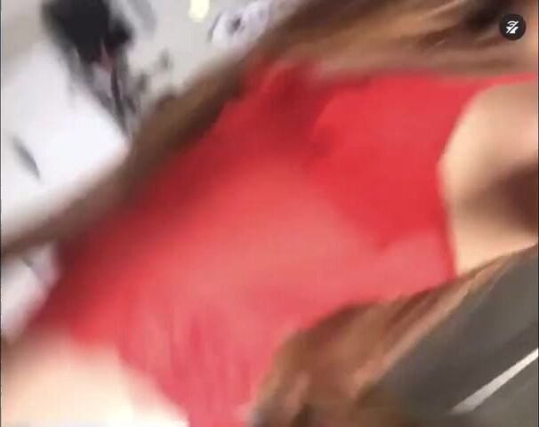 Hottie in Red with a Juicy Ass