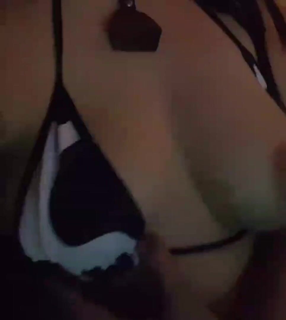 just a cowgirl licking her tits Tonite :)