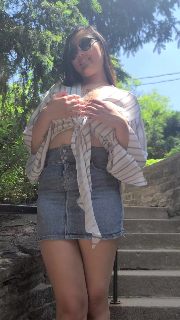 It's honestly too hot to keep my top on, hope you don't mind